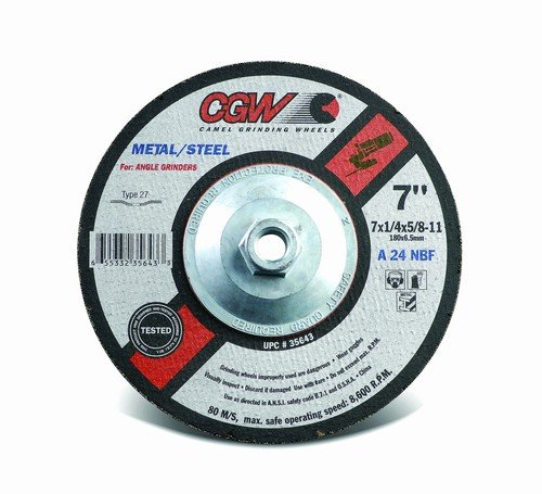 Mercer Industries Type 27 Cut-Off Wheels - 4-1/2" X 3/32" X 7/8", 25 Pack, For Metal Cutting - View #5