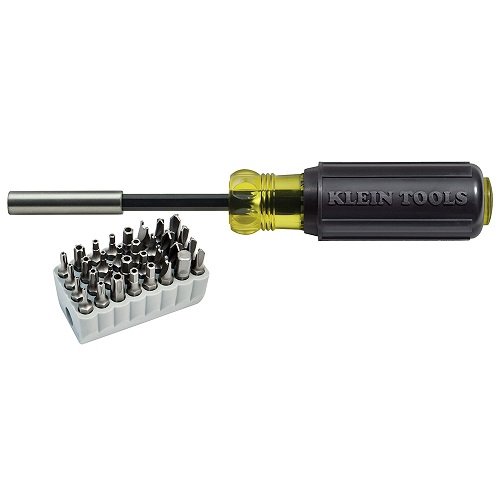 Klein Tools Magnetic Screwdriver with 32-Piece Tamperproof Bit Set (Klein Tools 32510)