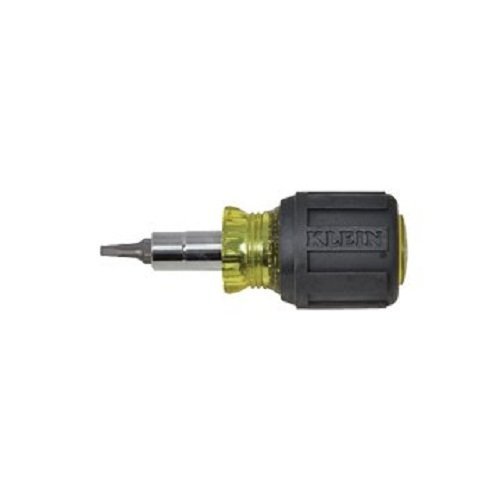 Klein Tools Stubby Multi-Bit Screwdriver with Square Recess Bit and 1-1/4'' Shaft (Klein Tools 32562)