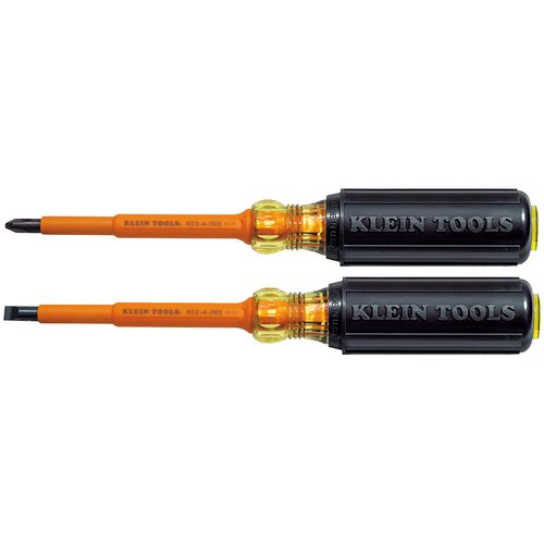 Klein Tools 2-Piece Insulated Screwdriver Set - 4" (Klein Tools 33532-INS)