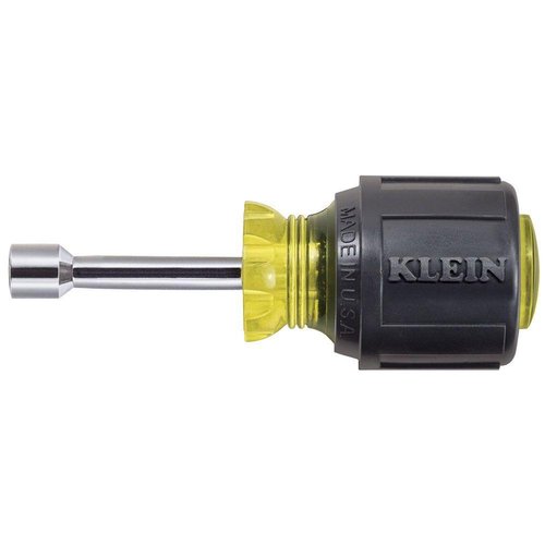 Klein Tools Stubby Nut Driver - 1.5'' Shank, 1/4'' Cushion Grip (Klein Tools 610-1/4)