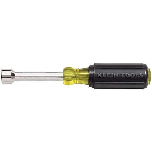 Klein Tools 1/4'' Magnetic Tip Nut Driver, 3'' Hollow Shank (Klein Tools 630-1/4M)