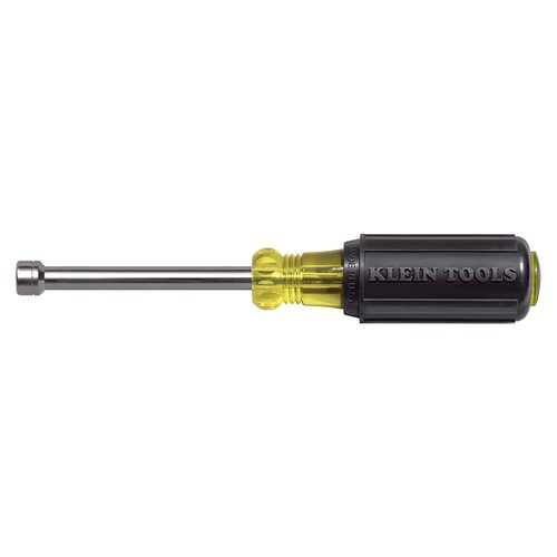 Klein Tools 7 mm Nut Driver - 3'' Hollow Shank, Cushion Grip (Klein Tools 630-7MM)