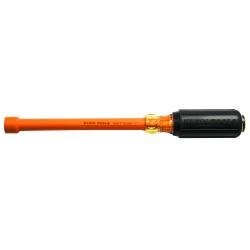 Klein Tools 7/16'' Insulated Nut Driver, Cushion-Grip, 6'' Hollow Shaft ...