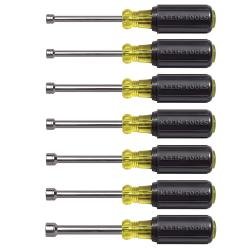 Klein Tools 7-Piece Metric Nut Driver Set, Cushion Grip, 3'' Shafts (Klein Tools 65160)