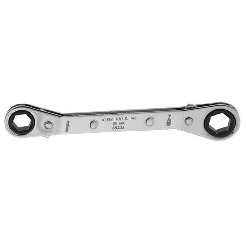 Klein Tools Fully Reversible Ratcheting Offset Box Wrench - 5/8'' x 11/16'' (Klein Tools 68240)