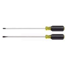 Klein Tools 2-Piece 10-Inch Long Blade Screwdriver Set (Klein Tools 85072)