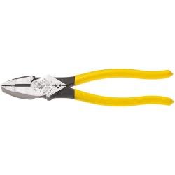 Klein Tools 9'' High-Leverage Side-Cutting Pliers - Connector Crimping (Klein Tools D213-9NE-CR)