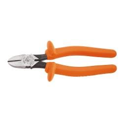 Klein Tools 7'' Insulated Heavy-Duty Diagonal-Cutting Pliers - Tapered Nose (Klein Tools D220-7-INS)