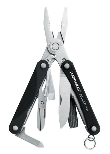 Leatherman Stainless Steel Squirt PS4 Multi-Tool, Black 
