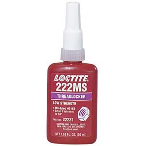 Loctite 10 mL 222MS Low Strength Threadlocker (Loctite 135333 ...