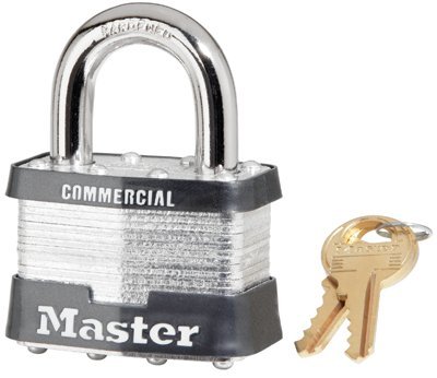 Master Lock 3/8 in No. 5 Laminated Steel Pin Tumbler Padlock, Case of 4 (Master Lock 5D)