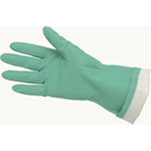 MCR Safety Flock-Lined Nitrile Gloves, Green, Dozen (MCR Safety 5319E)