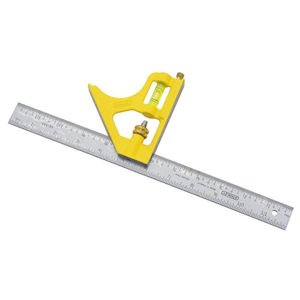 Stanley 16" Chrome Die Cast Metal Combination Square (Stanley 46-131)