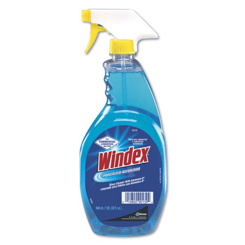 Diversey 32 oz Windex Powerized AmmoniaD Glass Cleaner (Diversey 90135