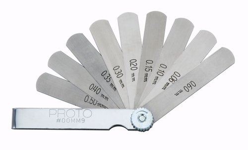 US PRO Tools 16-Blade Offset Feeler Gauge Set - Metric & Imperial Dual Marked For Spark Plugs & Tappets