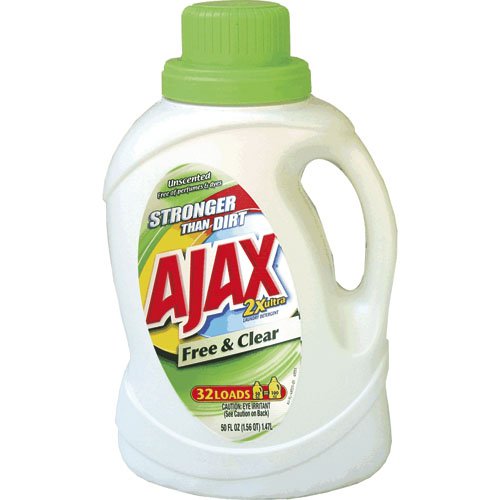 AJAX 2X Free & Clear Liquid Laundry Detergent 50 oz ( 49551