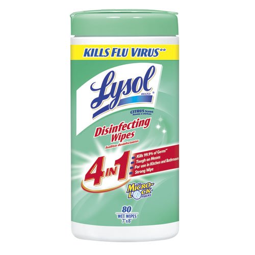 LYSOL Citrus Scent Disinfecting Wipes w/ MicroLock Fiber 80 ct ( 77182