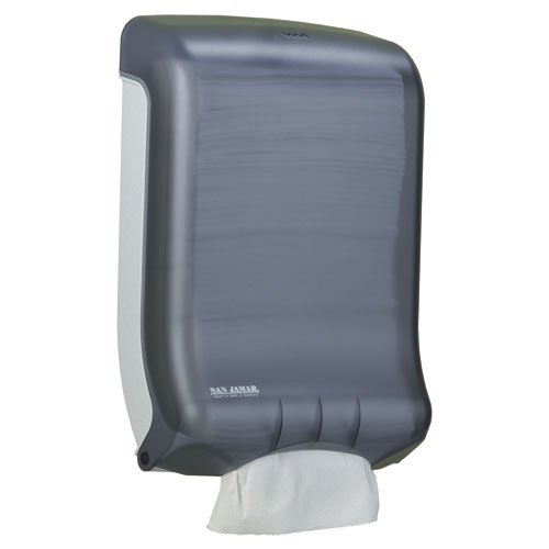 San Jamar Black Large-Capacity Towel Dispenser for C-Fold/Multifold (San Jamar T1700TBK)