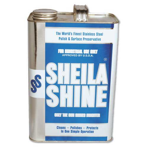 Sheila Shine Stainless Steel Cleaner & Polish, 1 gal Can, 4/Carton 