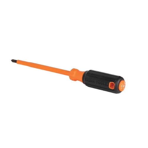 Klein Tools #2 Phillips Tip Insulated Screwdriver, 6-in Round Shank (Klein Tools 6836INS)