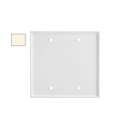 AIDA Screwless Decorator Wall Plate – Mid-Size 2-Gang, 4.88 X 4.88 Inches, White, Polycarbonate, For Decor Switches, GFCI, Dimmer, USB, UL Listed