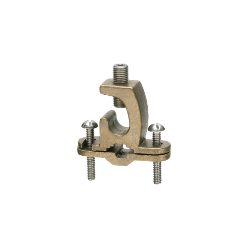 Arlington 3/8-in to 1-in Bare Wire Ground Clamp w/ Open Lug, 8 - 4