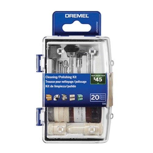 Dremel Cleaning & Polishing Kit for Rotary Tool, 20 Piece (Dremel 726-01)
