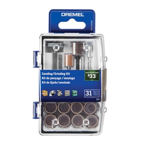 Dremel Sanding & Grinding Kit for Rotary Tool, 31 Piece (Dremel 727-01)