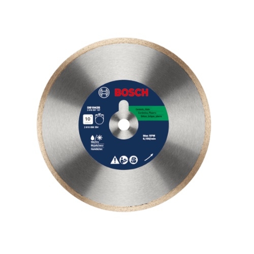 Bosch 10-in Standard Diamond Blade, Continuous Rim, Clean Cut (Bosch DB1043S)