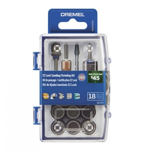Dremel EZ727-01 EZ Lock Sanding & Griding Kit for Rotary Tool, 18 Piece (Dremel EZ727-01)