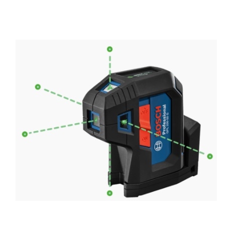 Bosch Self-Leveling Five-Point Alignment Laser, Green Beam, 125-ft Max (Bosch GPL100-50G)