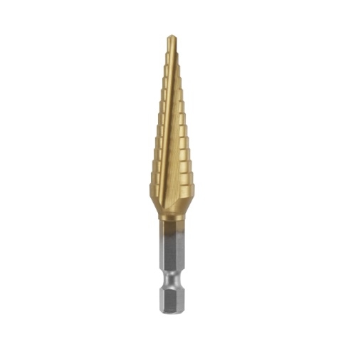Bosch 1/8-in to 1/2-in Impact Tough Step Drill Bit, Titanium Coated ...