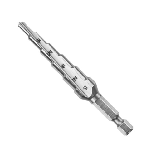 Bosch 3/16-in to 1/2-in Impact Tough Turbo Step Drill Bit, High-Speed ...