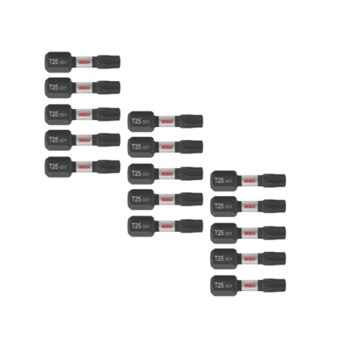 Bosch 1-in Driven Impact Insert Bit, T25, 15 Pack, Pack of 15 (Bosch ITDT25115)