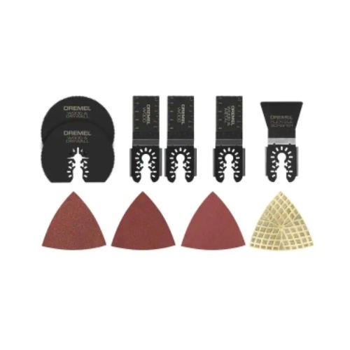Dremel 10 pc. Oscillating Tool Accessory Kit, Universal Dual Interface (Dremel MM495U)