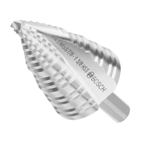 Bosch 1/4-in to 1-3/8-in Turbo Step Drill Bit, High-Speed Steel (Bosch SDC10)