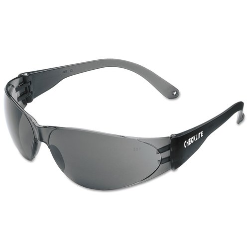 Crews Gray Flexible Bayonet Temples Checklite Safety Glasses, Pair (Crews CL112)