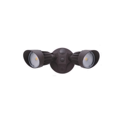 CyberTech 20W LED Dual Head Security Light, 1640 lm, 5000K, Bronze (CyberTech LF20H2BZ/DLWW
