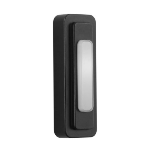 Craftmade 0.2W LED Tiered Rectangular Lighted Push Button, Flat Black ...