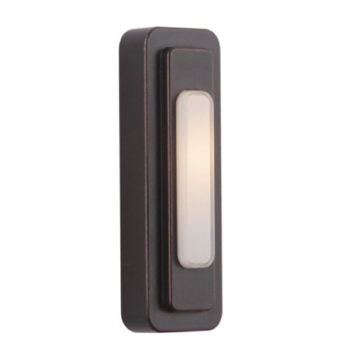 Craftmade 0.2W LED Tiered Rectangular Lighted Push Button, Oiled Bronze ...