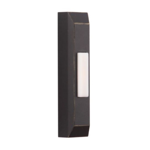 Rectangular Led Buttons Craftmade 0.2W LED Thin Rectangular Lighted Push Button, Antique Bronze ...