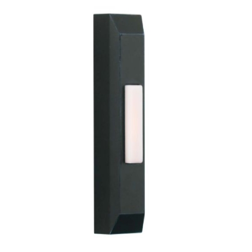 Craftmade 0.2W LED Thin Rectangular Lighted Push Button, Flat Black ...