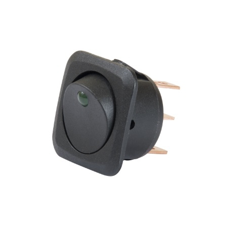 Calterm 25 Amp Illuminated LED Green Dot Rocker Switch (Calterm 40602 ...