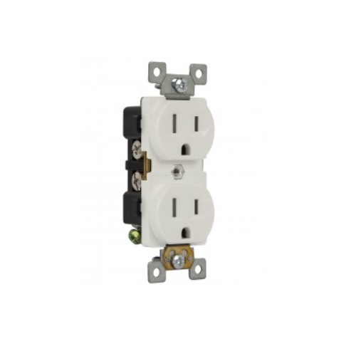 Enerlites 15 Amp Tamper Resistant Duplex Receptacle, Commercial Grade