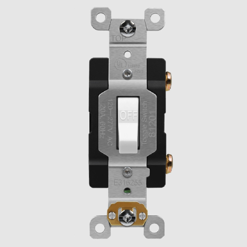 Enerlites Commercial Grade Toggle Switch, 120V/277V, 20 Amp, Gray ...