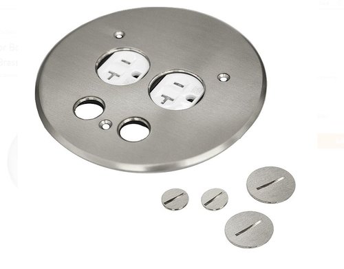 Enerlites 5 5in Flush Round Cover Plate With 20a Trwr Duplex