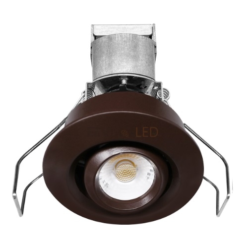 Envision LED MDL 1 ADJ 6W 30K RD BZ 12V 1 LV Round Gimbal Downlight Mini Line