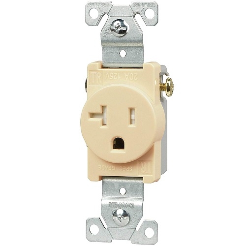 Eaton Wiring 20 Amp NEMA 5-20R 125V Straight Blade Single Receptacle