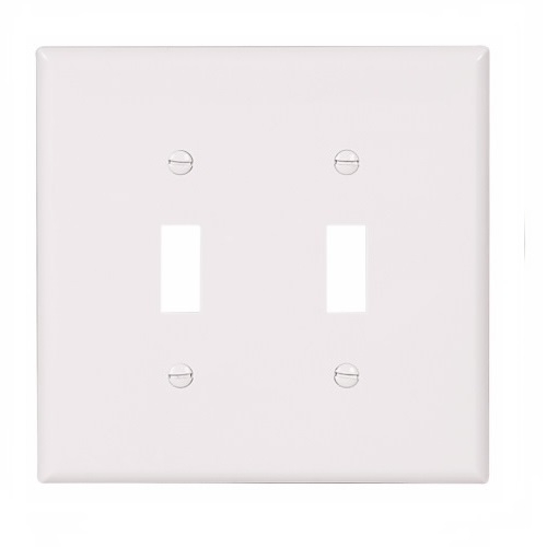 Eaton 2144W-SP-L Oversize Toggle Wall Plate - 1-Gang Thermoset White Switch Cover
